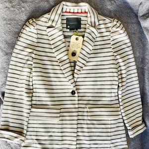 Anthropologie Knit Striped Blazer Small - New